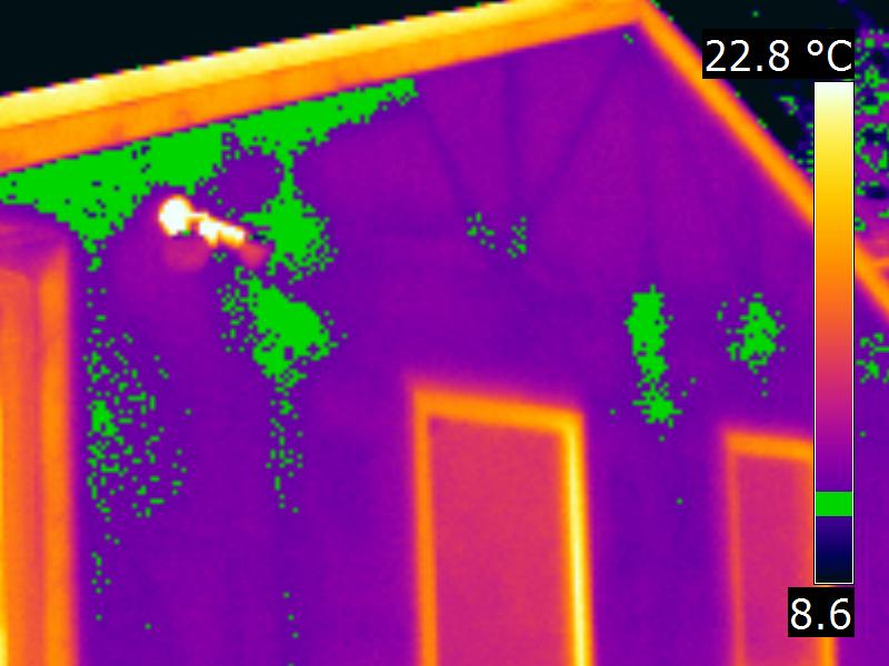 Infrared Image of Gable End Leak