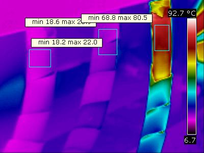 IR Image Blocked Hydraulic Hose